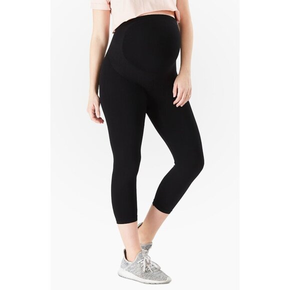 BELLY BANDIT Bump Support Capri Leggings Black size Large - Picture 1 of 11